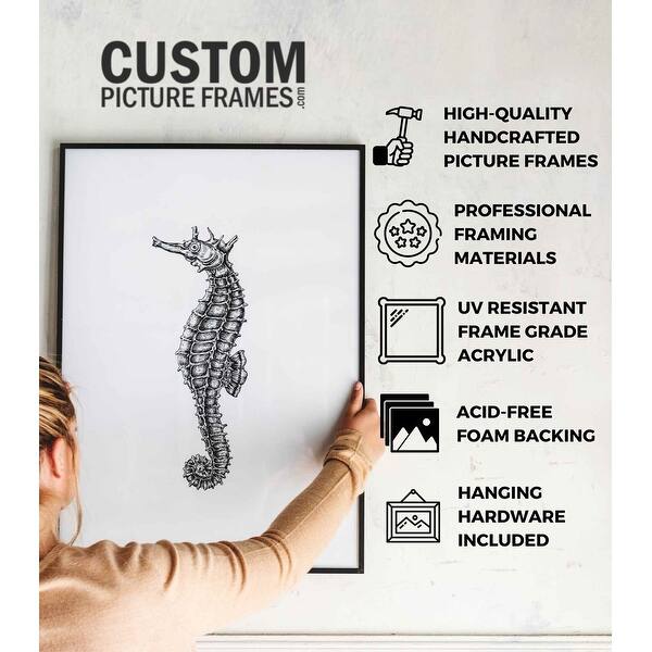 13x39 puzzle frame kit with glue sheets black mid century picture frame